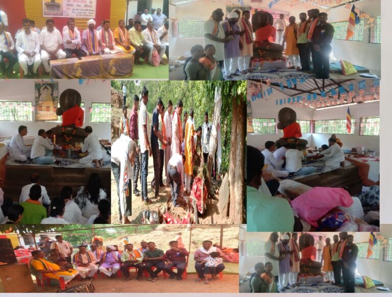 छठी शताब्दी के गौतम बुद्ध चैत्य गृह भोंगापाल में बुध्द पूर्णिमा कार्यक्रम में शामिल हुए पूर्व विधायक श्री सेवक राम नेताम,,””,,,, राजमन नाग कोंण्डागांव