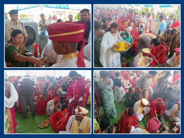 *श्री राम सिता मंदिर में मुख्यमंत्री कन्या विवाह योजना  अंतर्गत   40 जोड़ों ने लिए सात फेरे सभी धर्म रीति रिवाज के साथ संपन्न हुआ*,,,,,,,,,,,,  ,,,,,,,,,,तेजनारायण सिंह की रिपोर्ट,,,,,,,,,,