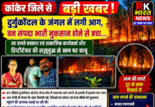 कांकेर जिले से बड़ी खबर वन परिक्षेत्र दुर्गूकोंदल के जंगल में लगी आग, वन संपदा भारी नुकसान होने से बचा… रह चलते पत्रकार एवं समाजिक कार्यकर्त्ता और डिप्टीरेंजर की सुझबुझ से आग पर काबू।आर एल कुलदीप की ग्राउंड रिपोर्ट :-